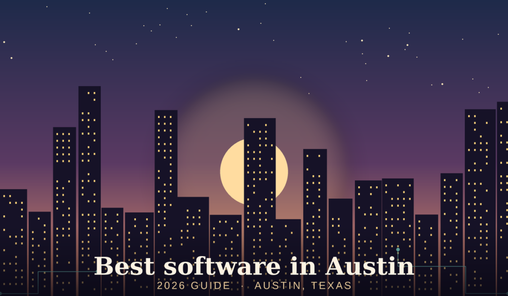 Best software in Austin — Austin, Texas skyline illustration representing top software companies