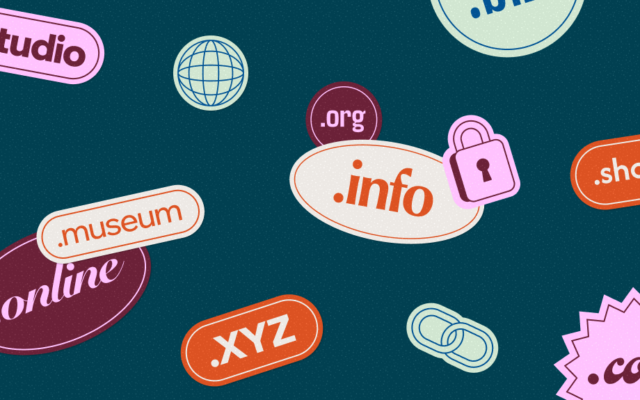 Strong domain names impact branding conversions — business owner comparing website URLs on laptop