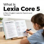 What is Lexia Core 5: a child using the Lexia reading program on a tablet