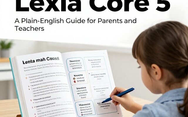 What is Lexia Core 5: a child using the Lexia reading program on a tablet