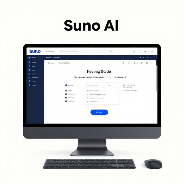 Person creating a song with Suno AI on a laptop using headphones