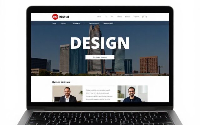 Professional web design in Las Vegas shown on a laptop with a modern website layout
