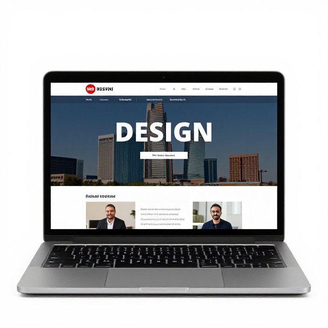 Professional web design in Las Vegas shown on a laptop with a modern website layout