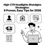 High-CTR headlines strategies shown on a Google search result with title and description labeled