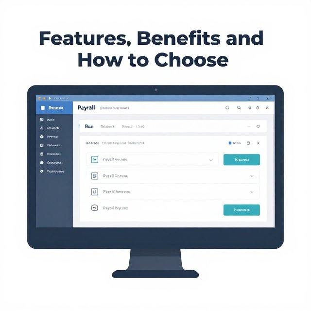 Payroll software guide: business owner reviewing employee payroll on a laptop dashboard