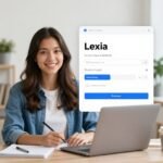 Lexia student login steps on a computer: open the browser, choose school, enter username and password