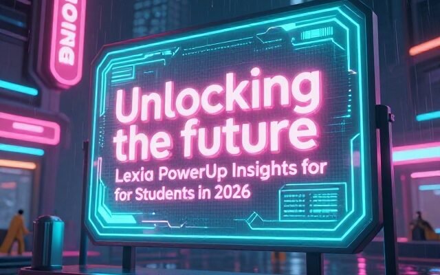 Student using Lexia PowerUp on a laptop to practice reading and grammar