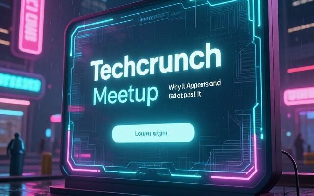 TechCrunch meetup login wall sign-in screen example
